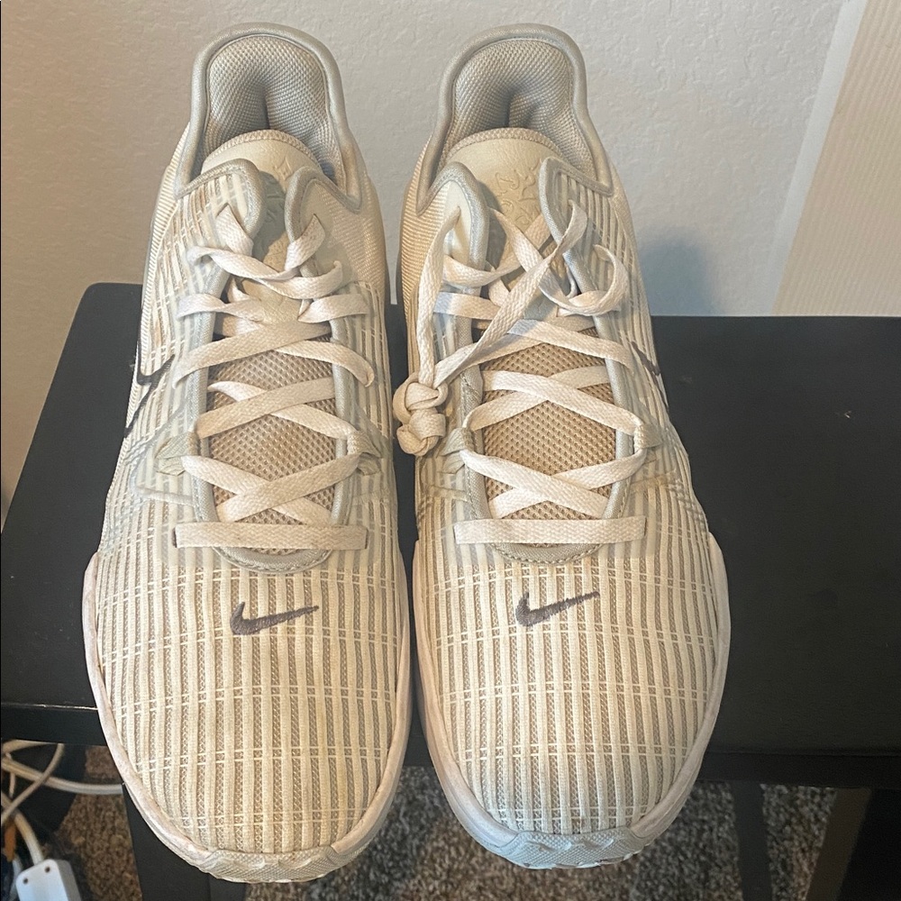 Nike Light Gray and White Athletic Shoes
